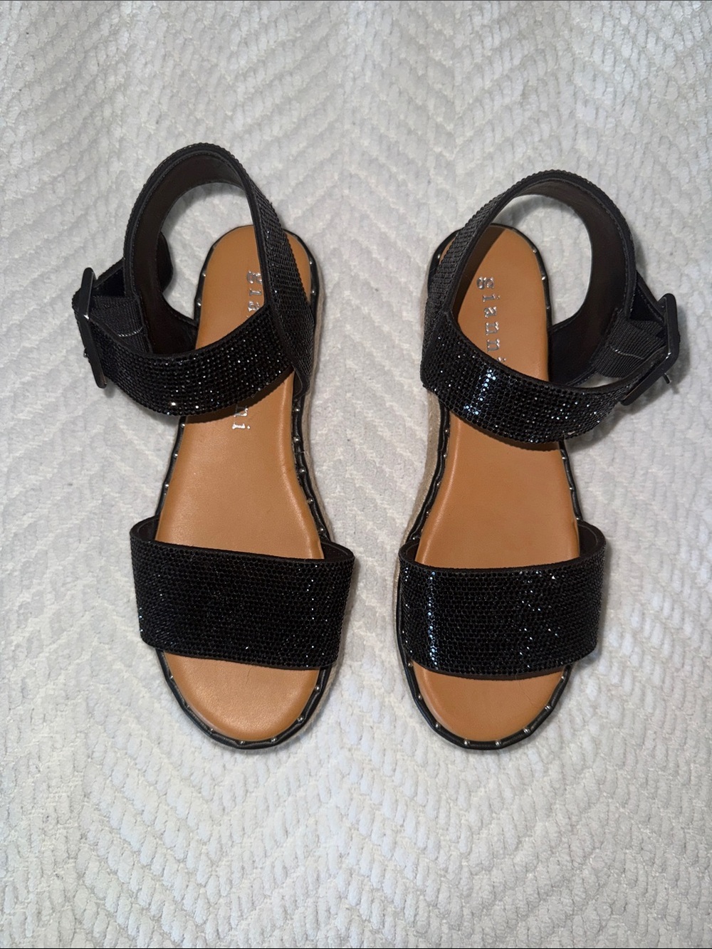 Gianni Bini Black Espadrille Platform Sandals - Picture 4 of 5